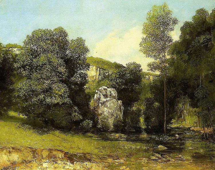 Gustave Courbet The water stream la Breme oil painting image
